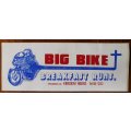 Lot of 4 vintage Big Bike Breakfast Runs Kingdom Riders motorcycle club decal stickers