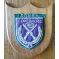 Southern Rhodesia National Rifle Association (SRNRA) 1951 Governor`s Cup shooting badge on plaque
