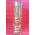 Tall trench art vase made from 13 Pounder shell 1915