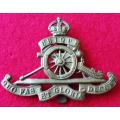 Royal Artillery cap badge with slider