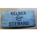 Vintage Blue Train Kelner / Steward badge