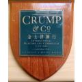 Vintage Maritime lawyers Crump and Co plaque London Hong Kong