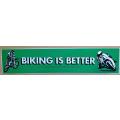 Large vintage Durapipe motorcycle exhaust decal sticker Biking is Better