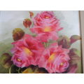 JEANETTE DYKMAN OIL ON BOARD - PINK ROSES