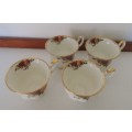 ROYAL ALBERT SET OF 4 TEA CUPS - "OLD COUNTRY ROSES"