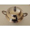 SILVER PLATED DOUBLE HANDLE SUGAR BOWL