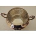 SILVER PLATED DOUBLE HANDLE SUGAR BOWL