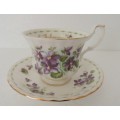 ROYAL ALBERT FLOWER OF THE MONTH TEA DUO - "FEBRUARY - VIOLETS"