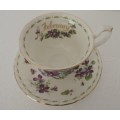 ROYAL ALBERT FLOWER OF THE MONTH TEA DUO - "FEBRUARY - VIOLETS"