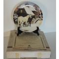 SPODE PLATE THE NOBLE HORSE CHRISTMAS COLLECTION - "BOXING DAY" BOXED WITH COA