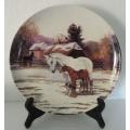 SPODE PLATE THE NOBLE HORSE CHRISTMAS COLLECTION - "NEW YEAR'S DAY" BOXED WITH COA