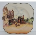 ROYAL DOULTON SERIES WARE CAKE PLATE - "OLD ENGLISH COACHING SCENES", Signed by W. E. Grace