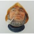 MAGNIFICENT CHALKWARE HEAD - "OLD SALT" by Legend Products - signed