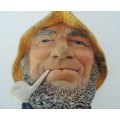 MAGNIFICENT CHALKWARE HEAD - "OLD SALT" by Legend Products - signed