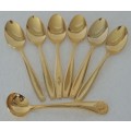 GOLD PLATED TEASPOONS AND SUGAR SPOON - RESERVED FOR Greg8