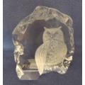 MATS JONASSON OWL PAPERWEIGHT - SIGNED reserved for Tori 16