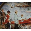 Crown Staffordshire Cabinet Plate - PIERRE AUGUST RENOIR `OARSMEN AT CHATOU`