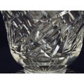 Squat Shape Cut Crystal Vase - 14.5 cm