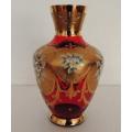 Bohemian Ruby Red Vase - 23 cm