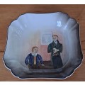 Royal Doulton Dickensware Square Dish - David Copperfield and Uriah Heep