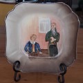 Royal Doulton Dickensware Square Dish - David Copperfield and Uriah Heep