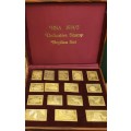 RSA 1974/1975 Definitive Stamp Replica Set (sterling silver, gold plated)
