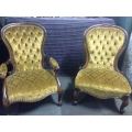 ANTIQUE GRANDMA AND GRANDPA CHAIRS (HIS AND HERS) SET