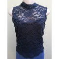 BLACK LACE TOP - XL