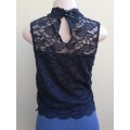 BLACK LACE TOP - XL