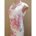 CREAM & PINK FLORAL CHIFFON DRESS - DAWN JOY (6)