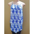 BLUE & WHITE LONGER LENGTH TOP (40)