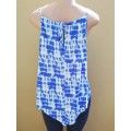 BLUE & WHITE LONGER LENGTH TOP (40)