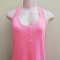 PEACH RACER BACK TOP WITH LACE - LARGE