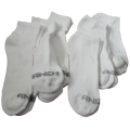 6 PAIRS MENS CUSHIONED ANKLE SOCKS - WHITE