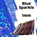 Roll of Nail Striping Tape - BLUE SPARKLE 009