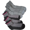 LADIES ANKLE SOCKS - 6 PAIRS THICK COTTON RICH