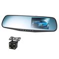 4.3'' 1080P Dual Lens Car Auto DVR Mirror Dash Cam Recorder+Rear View Camera Kit