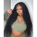 BLACROSS 28 Inch 13x6 Deep Wave Lace Front Wigs Human Hair 180 Density Deep Part Curly Lace Front