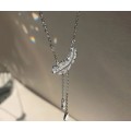 925 Silver Feather Tassel Necklace