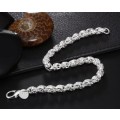 925 Silver Noble Bracelet with Encrusted Cubic Zirconia`s