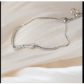 925 Silver Bow Knot Tennis Bracelet.