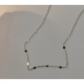 925 Silver Clavicle Necklace with Little Disc.