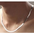 925 Silver Flat Snake Necklace