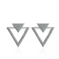 925 Silver Triangle Earrings