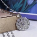 925 Silver Sparkle Flower Necklace