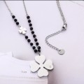 Stainless Steel Large Clover Necklace
