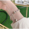 SPECIAL -925 Silver U Shape Bracelet with Hearts