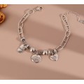SPECIAL -925 Silver U Shape Charms Bracelet