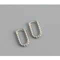 925 Silver U Rope Earrings