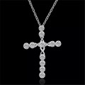 925 Silver CZ Cross Necklace